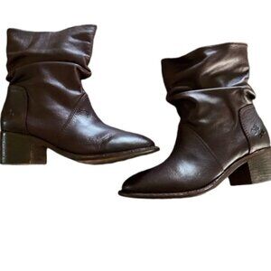 Patricia Nash Monte Slouch Brown Leather Boots 5.5